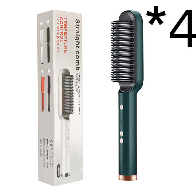 2 In 1 Hair Straightener Hot Comb Negative Ion Curling