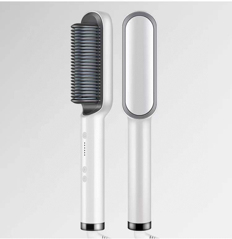 2 In 1 Hair Straightener Hot Comb Negative Ion Curling