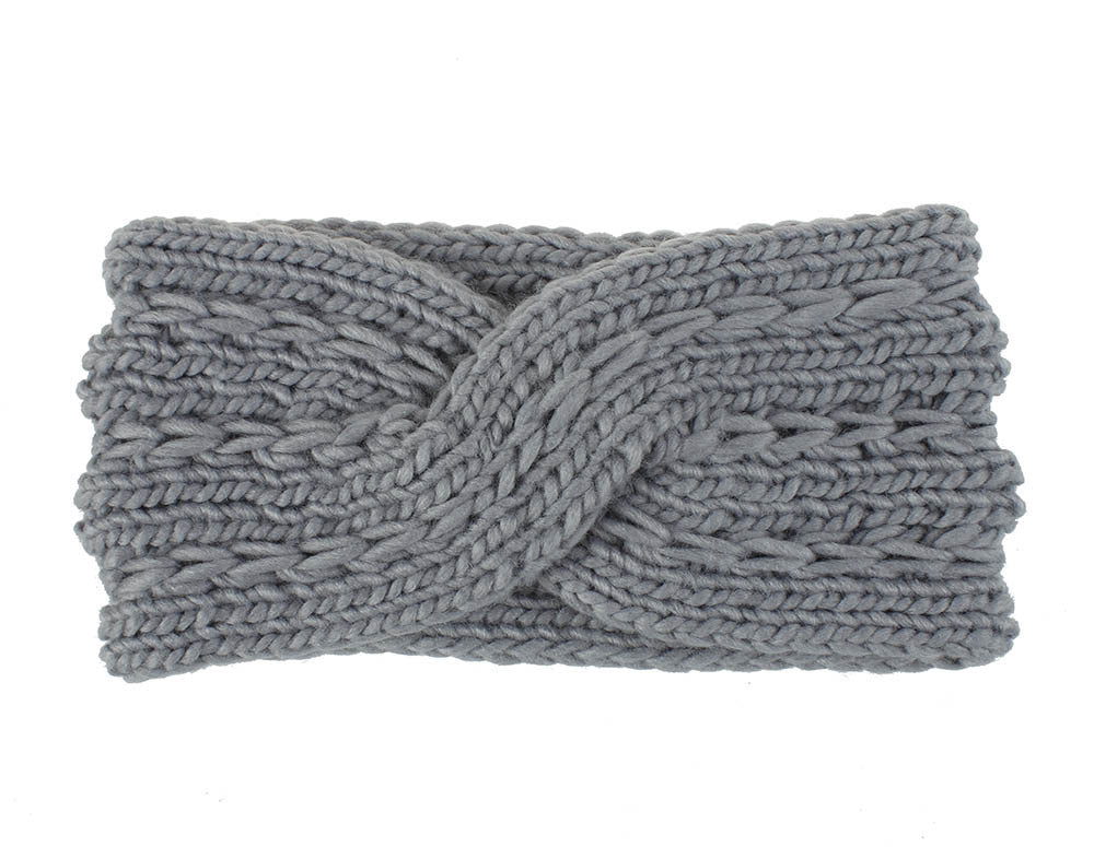 Acrylic Thick Wool Knitted Headband Crossed Hair Accessories
