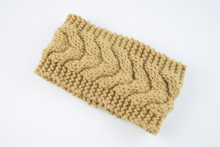 Acrylic Thick Wool Knitted Headband Crossed Hair Accessories