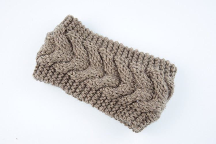 Acrylic Thick Wool Knitted Headband Crossed Hair Accessories