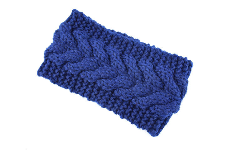 Acrylic Thick Wool Knitted Headband Crossed Hair Accessories