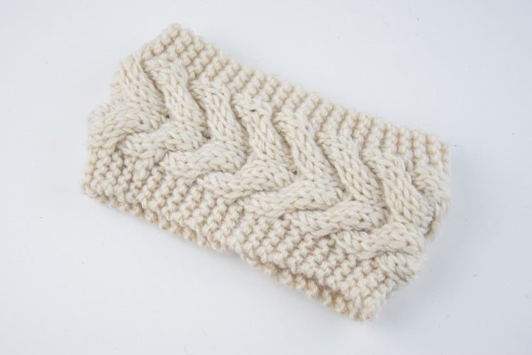 Acrylic Thick Wool Knitted Headband Crossed Hair Accessories
