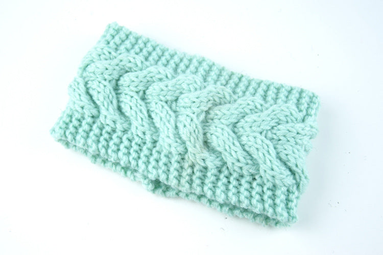 Acrylic Thick Wool Knitted Headband Crossed Hair Accessories