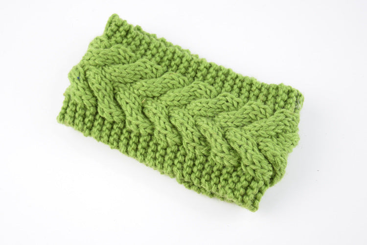 Acrylic Thick Wool Knitted Headband Crossed Hair Accessories