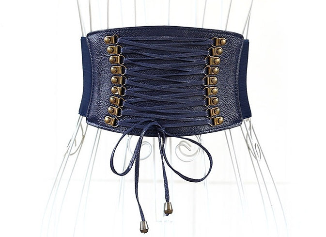 super wide waist elastic fringed wide belt skirt accessories