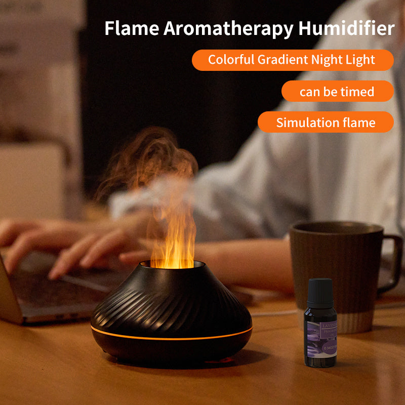 3d Colorful Flame Humidifier Fire Volcano Diffuser