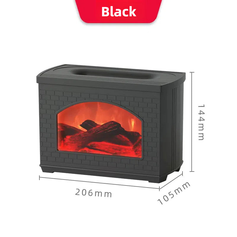 Fireplace Air Humidifier Flame Effect Aroma Oil Diffuser
