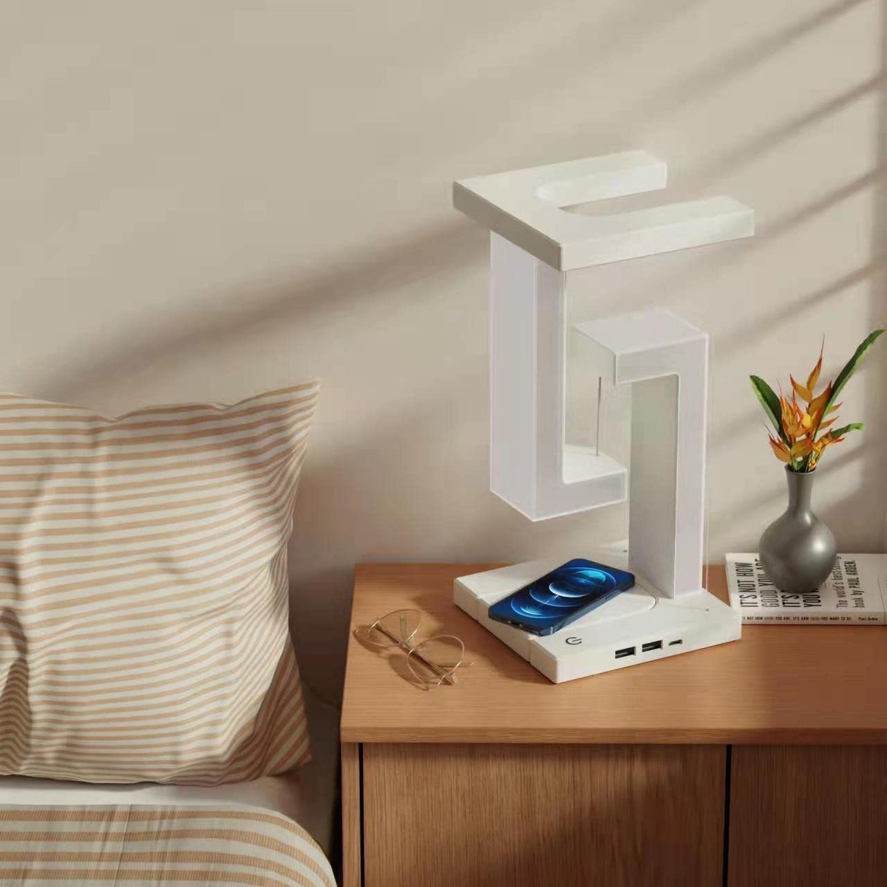Smartphone Charging Suspension Table Floating Lamp