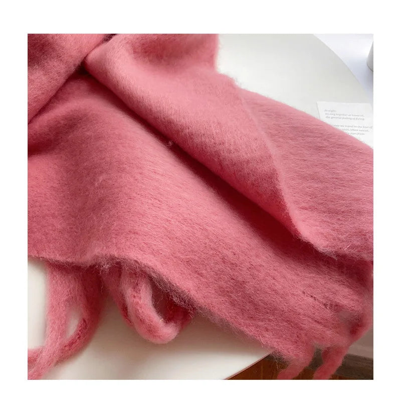 Luxury Cashmere Bright Solid Colors Scarf Winter Shawl