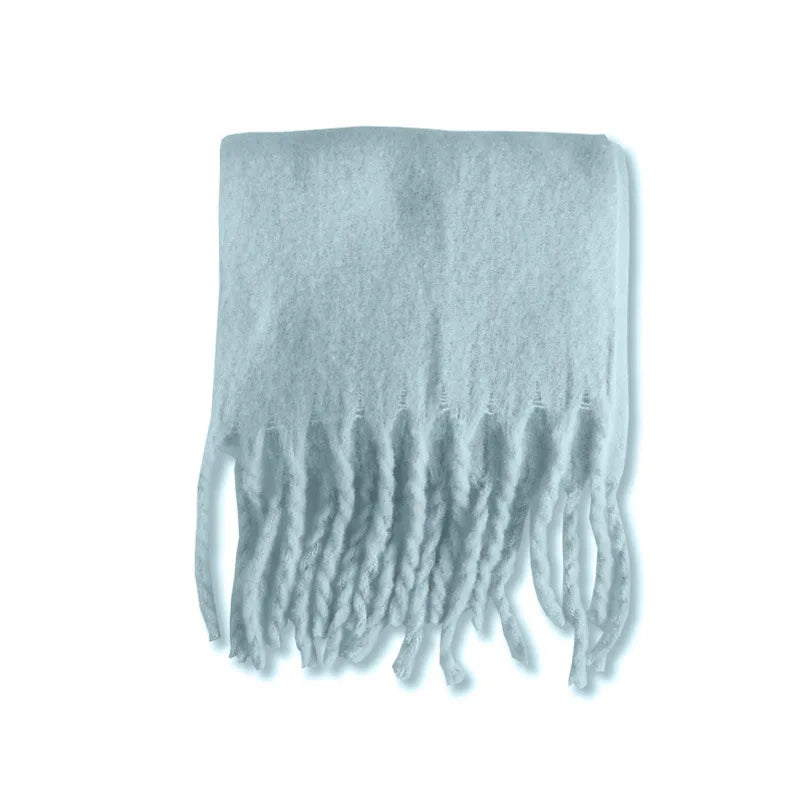 Luxury Cashmere Bright Solid Colors Scarf Winter Shawl