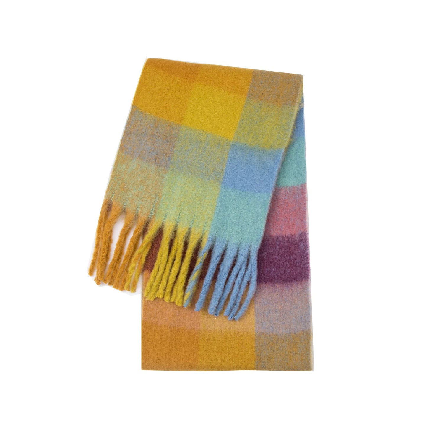 Luxury Cashmere Bright Solid Colors Scarf Winter Shawl