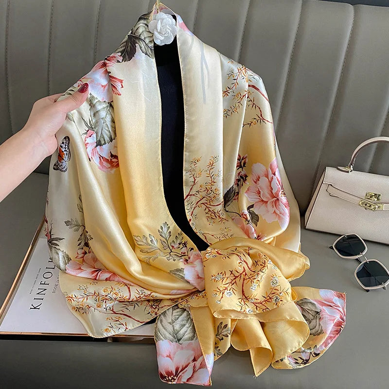 Luxury Brand Satin Headband Hijab Bandana Turban Foulard