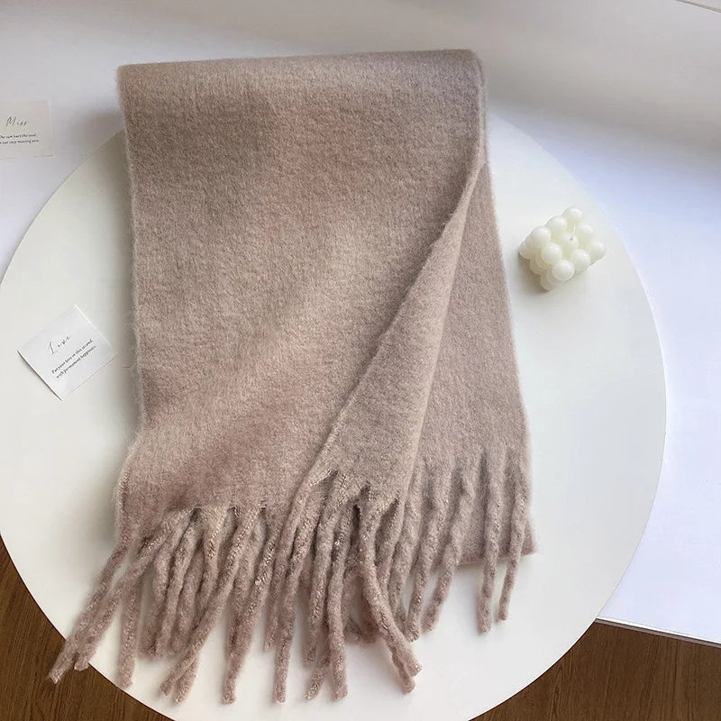 Luxury Cashmere Bright Solid Colors Scarf Winter Shawl
