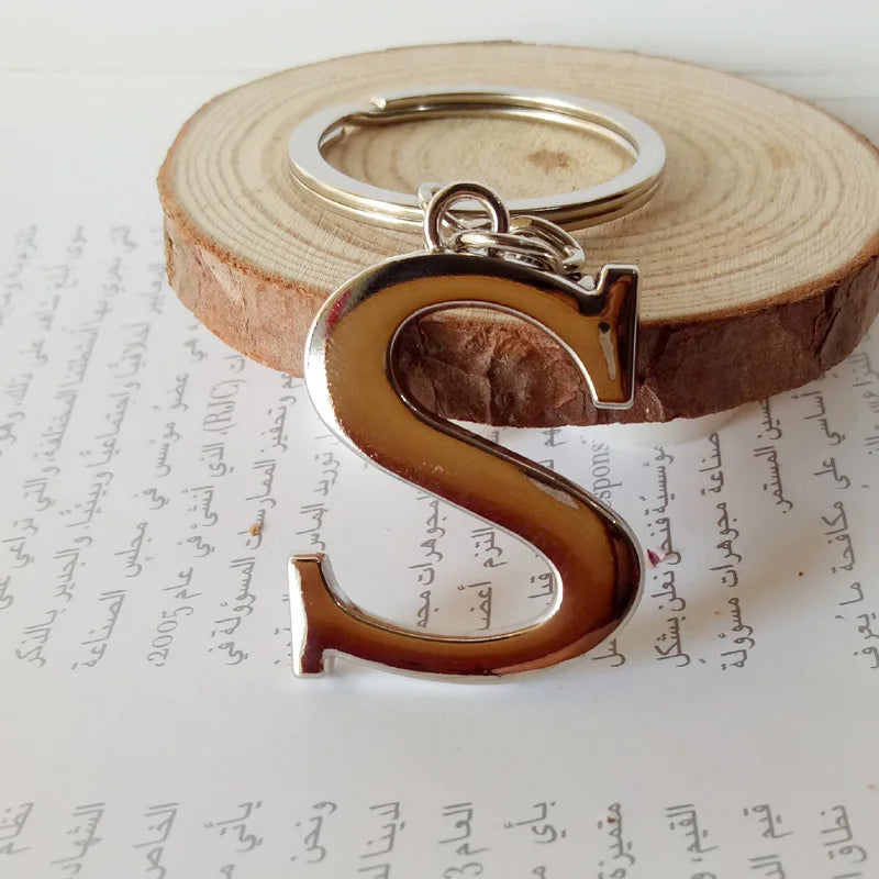 Metal DIY A-Z Letters key Chain