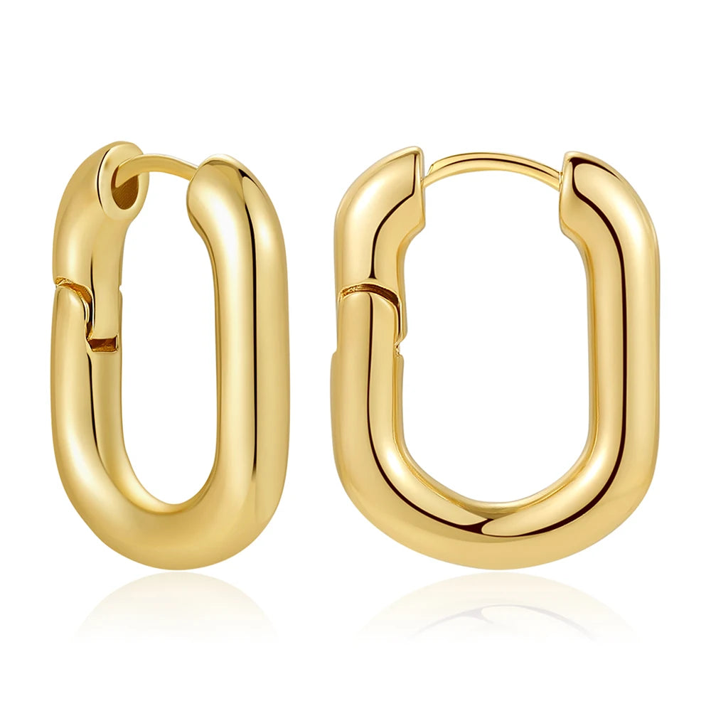 Fashion CZ Zircon Round Huggie Hoop Earrings
