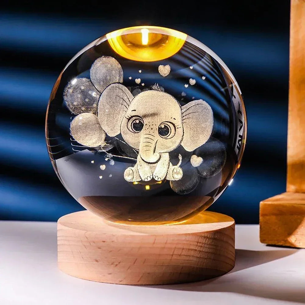 3D Crystal Ball Stitch Pikachu Doraemon