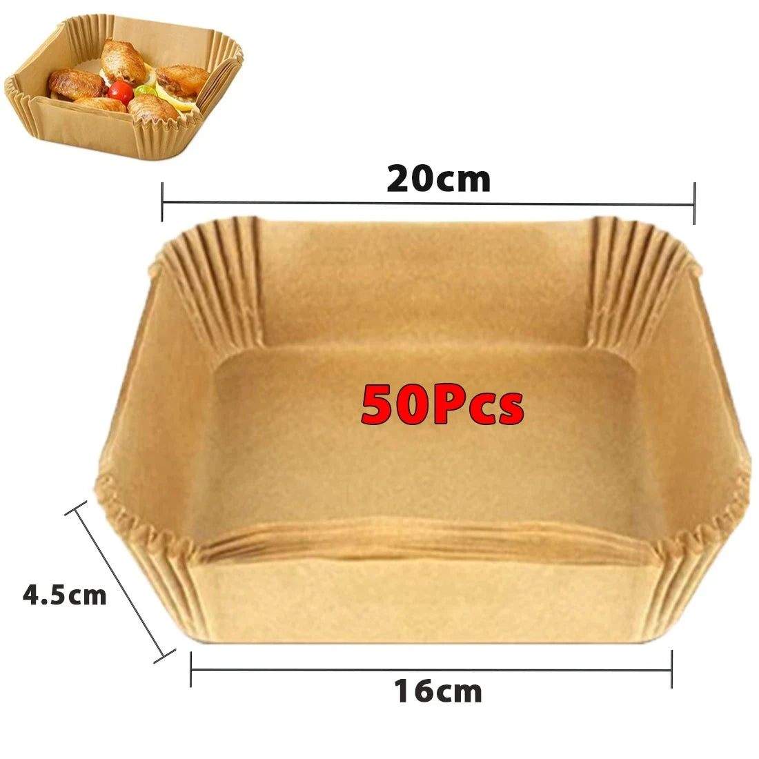 50/100Pcs Air Fryer Disposable Paper Non-Stick