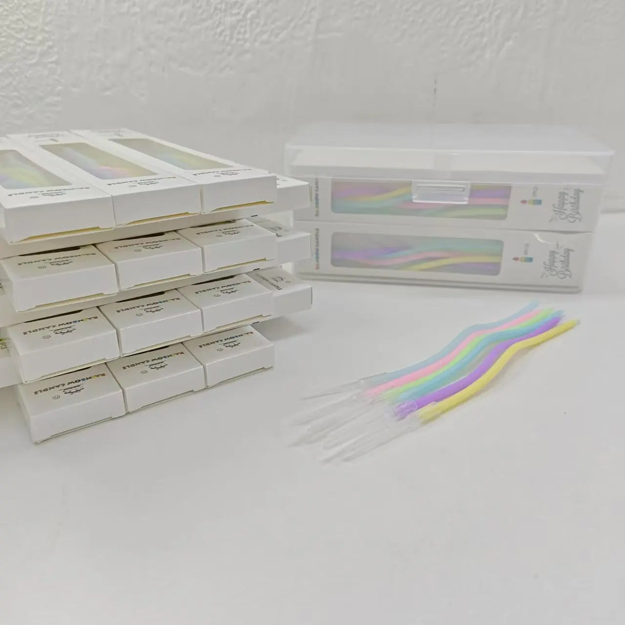 6/120/96Pcs Curved Cake Candles Birthday Baby
