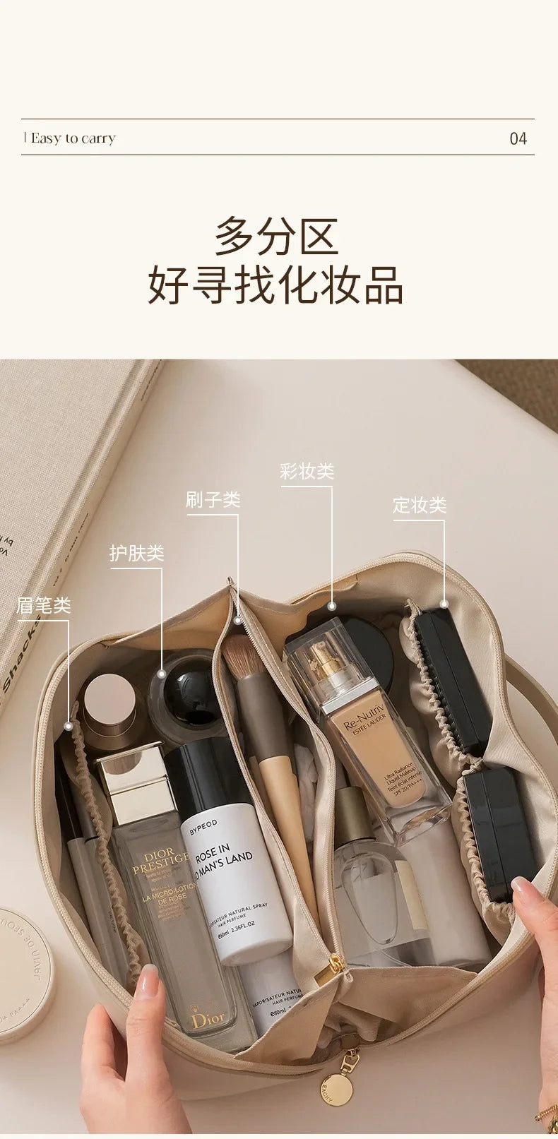 Large Capacity Travel Cosmetic Bag Multifunction Travel Cosmetic Ba