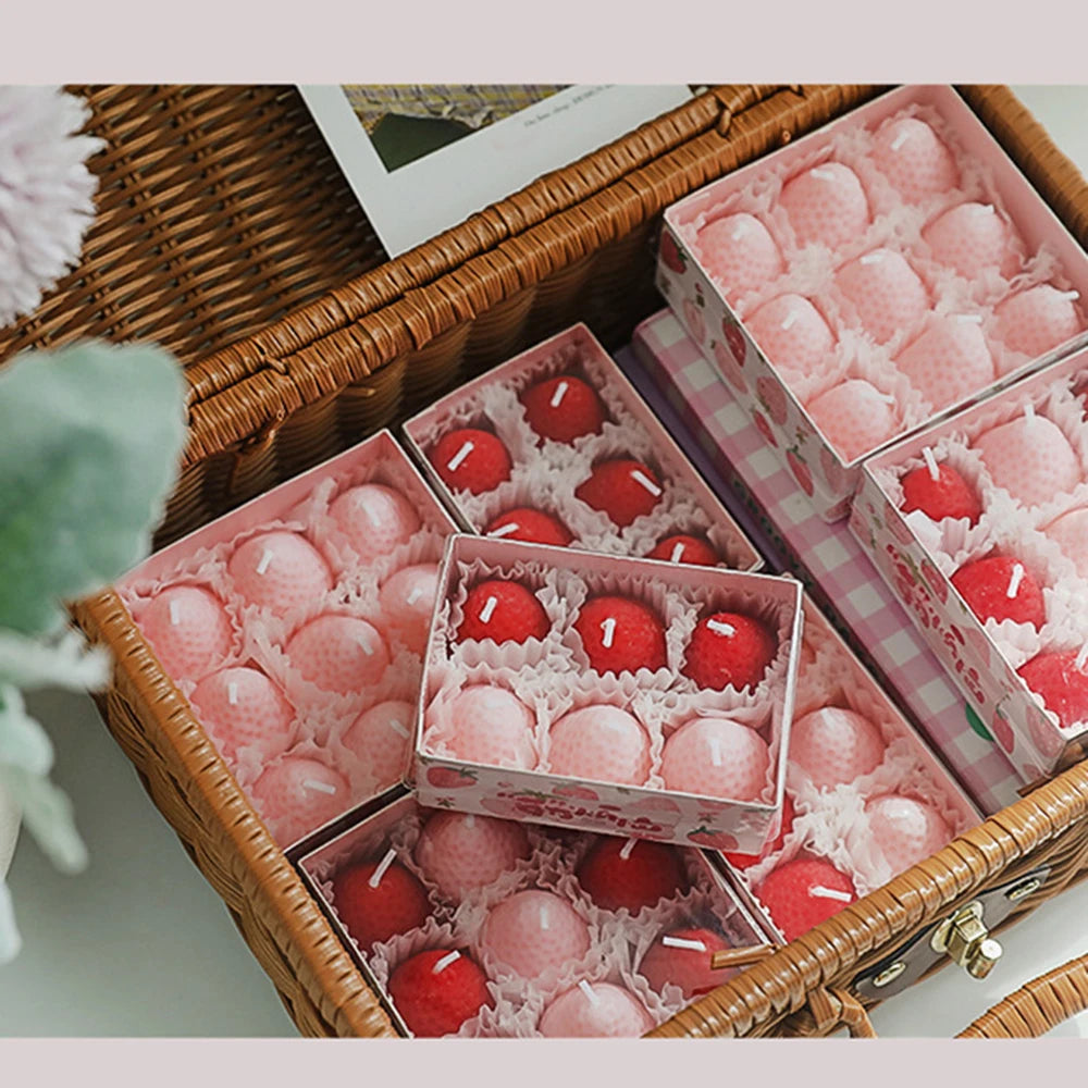 Strawberry Candles Soy Wax Aromatherapy