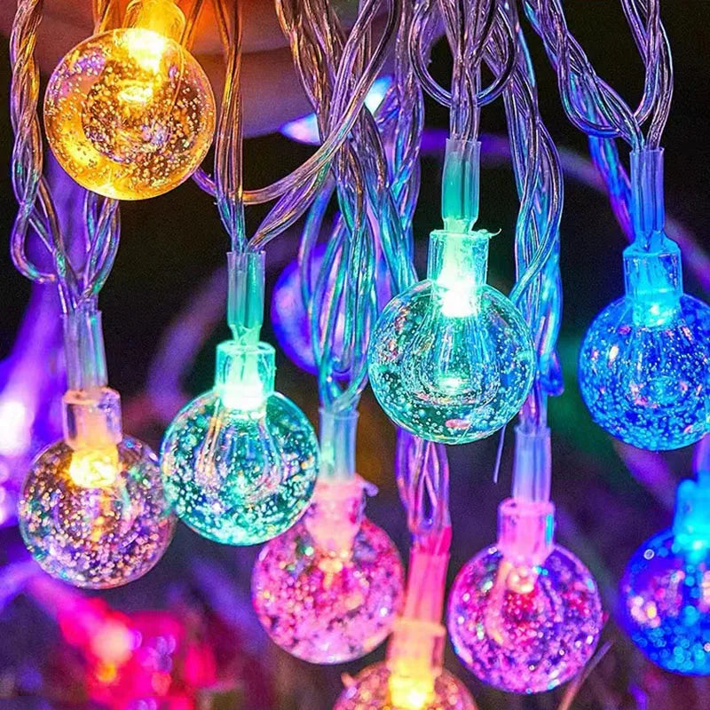 1.5-10m LED Crystal Ball Garland String Lights Indoor Decor