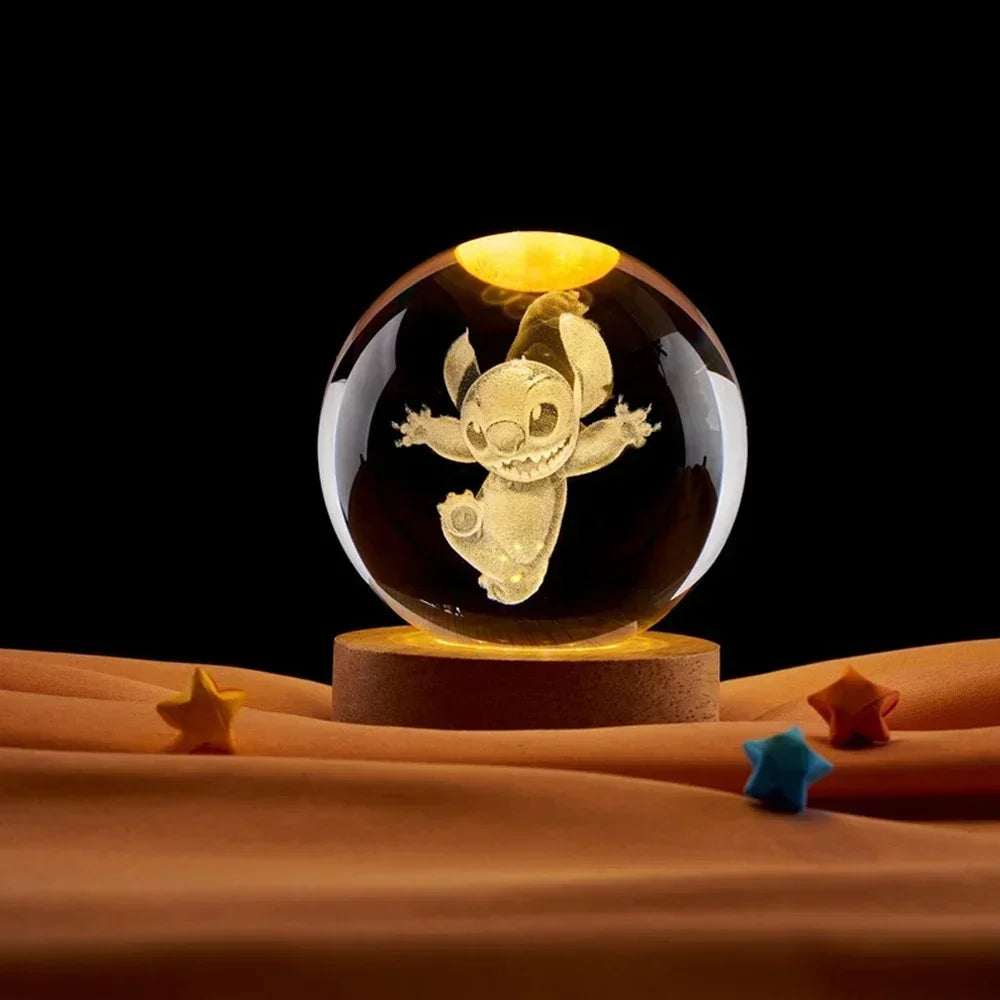 3D Crystal Ball Stitch Pikachu Doraemon