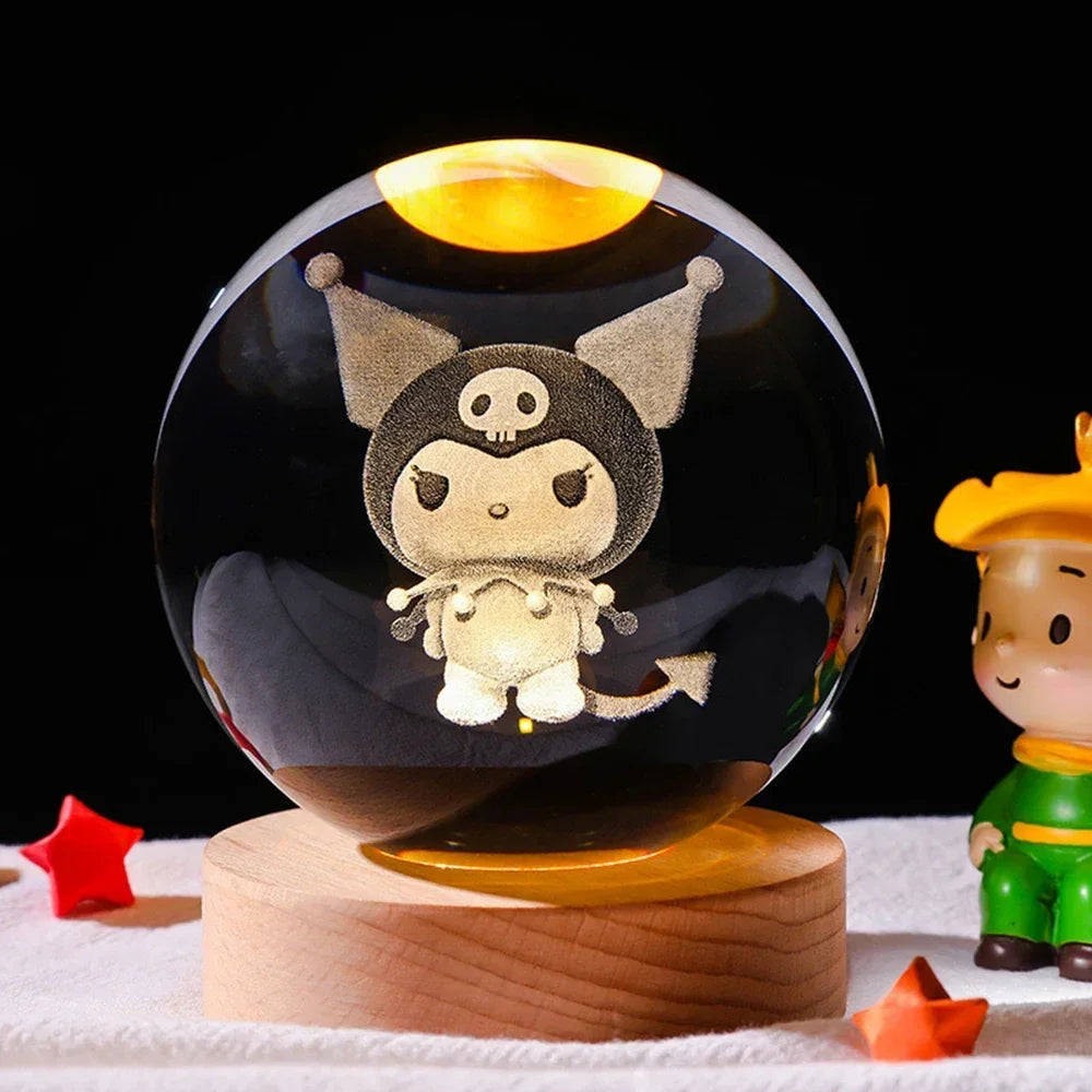 3D Crystal Ball Stitch Pikachu Doraemon