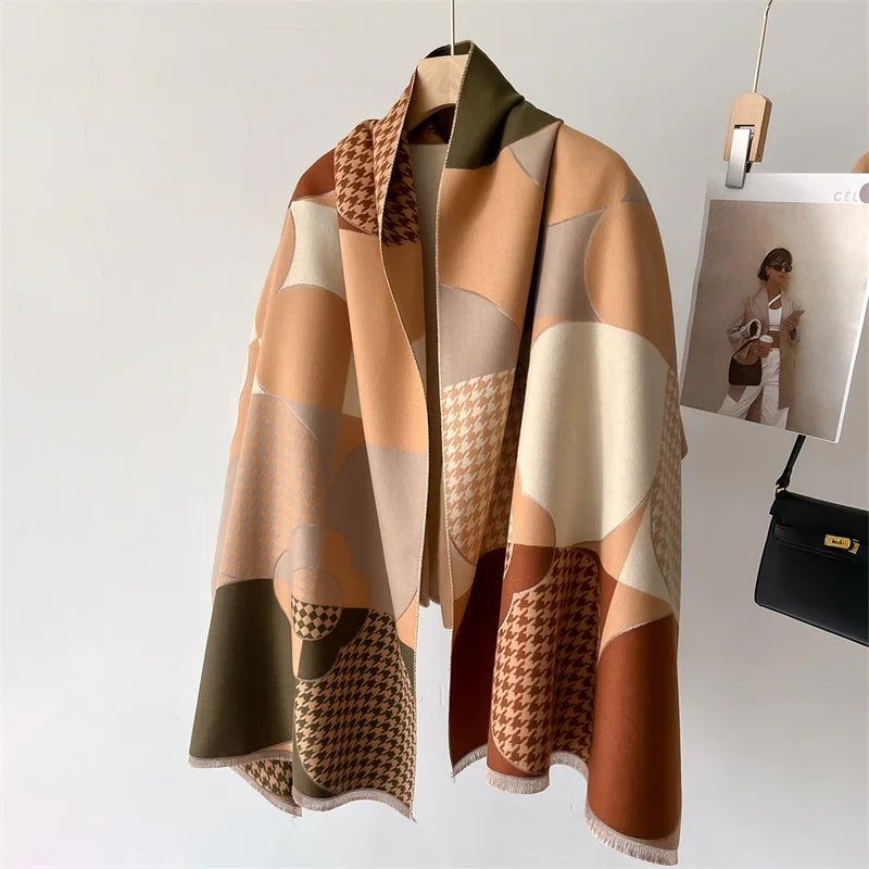 Luxury Winter Scarf Thick Soft Poncho Scarves