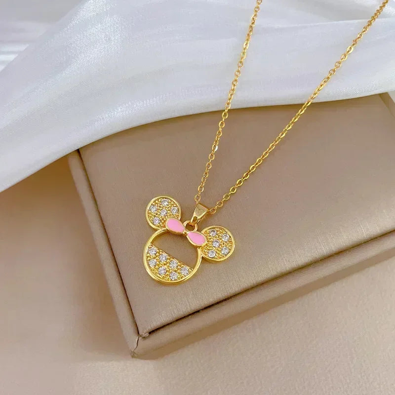 Cartoon Disney with Zircon Necklace