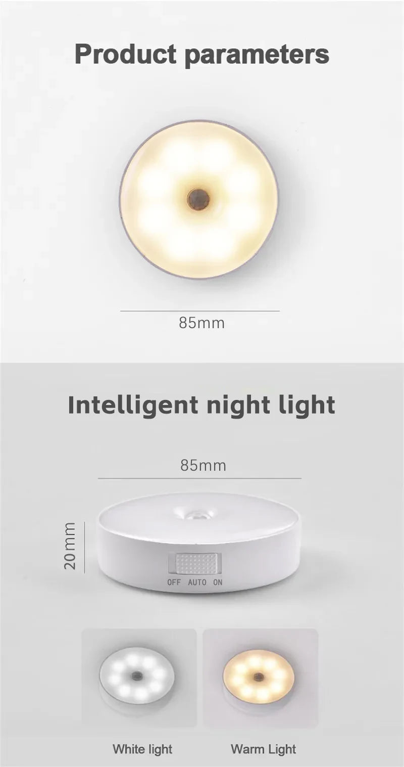 LED Smart Human Body Sensor Night Lamp Emergency Automatic Lighting