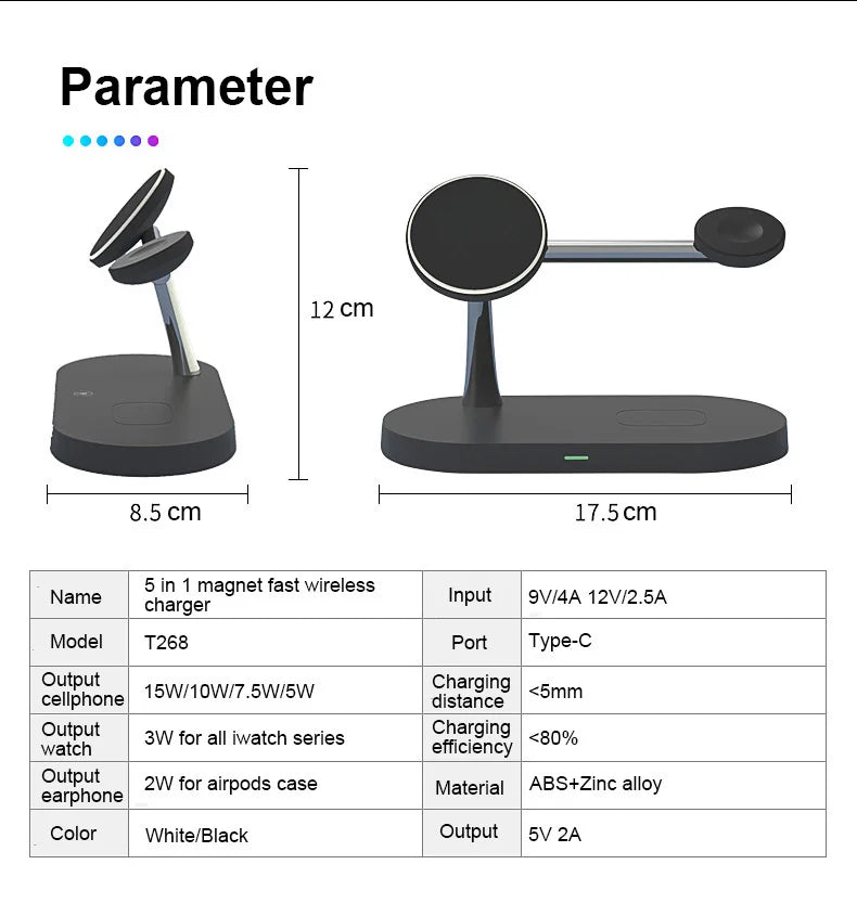 3 In 1 Magnetic Wireless Charger For iPhone , Apple Watch ,Airpods