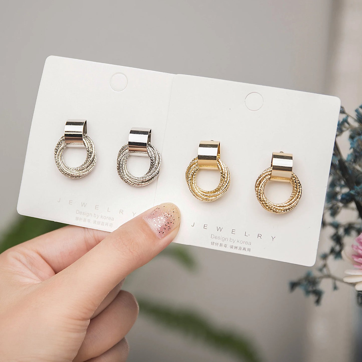 Retro Metal Gold Earrings