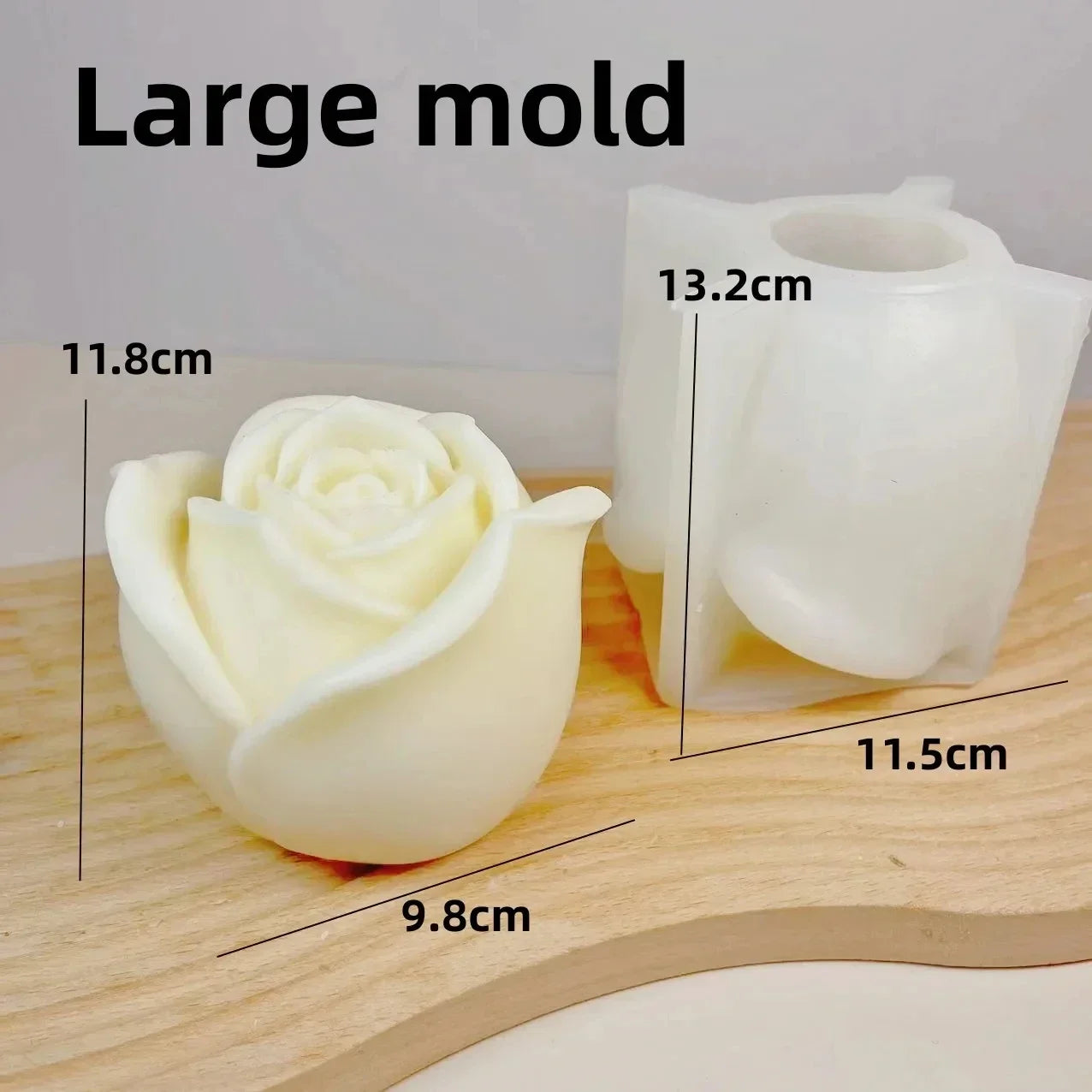 New 3D Rose Bouquet Candle Silicone Mold