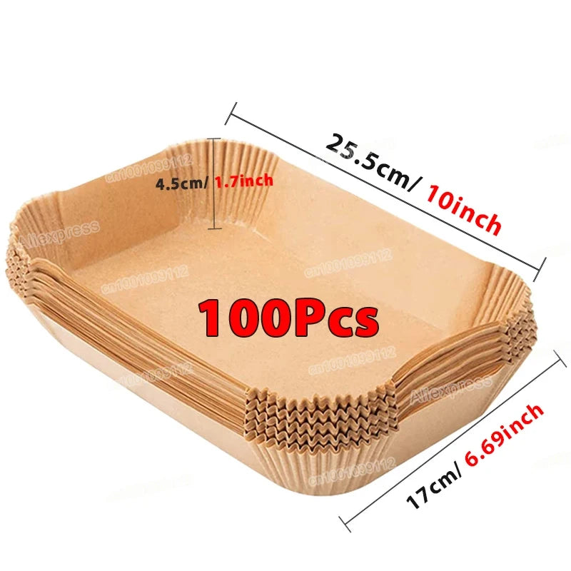 50/100Pcs Air Fryer Disposable Paper Non-Stick