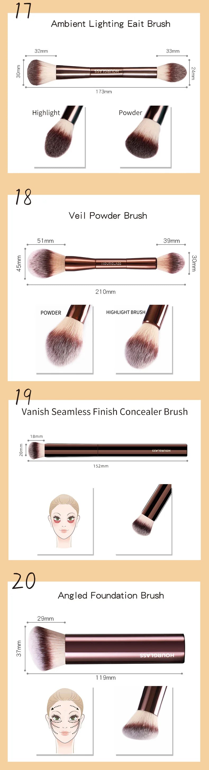 Hourglass Makeup Brushes