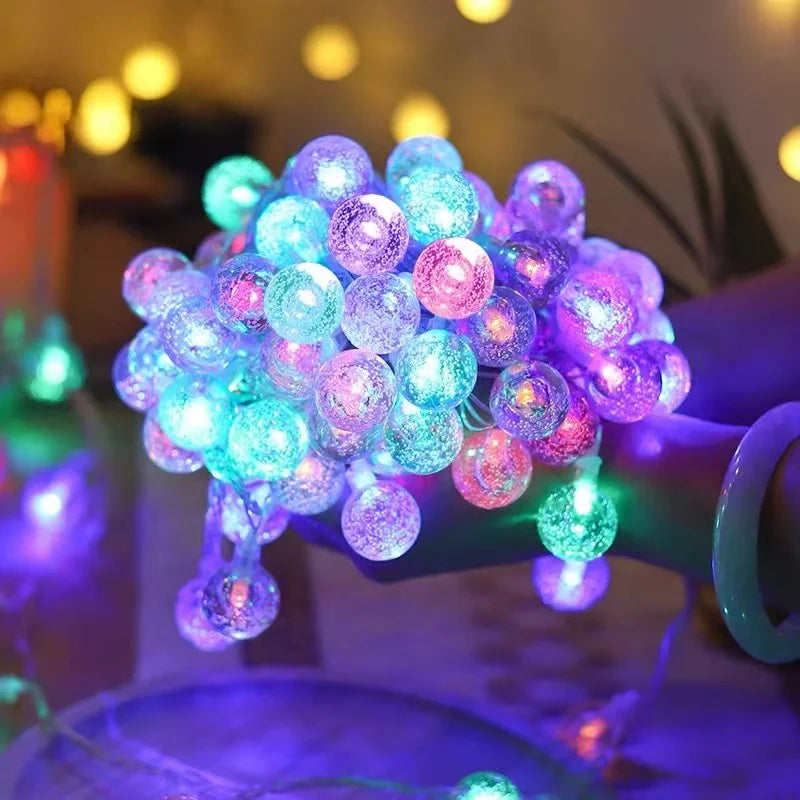 1.5-10m LED Crystal Ball Garland String Lights Indoor Decor