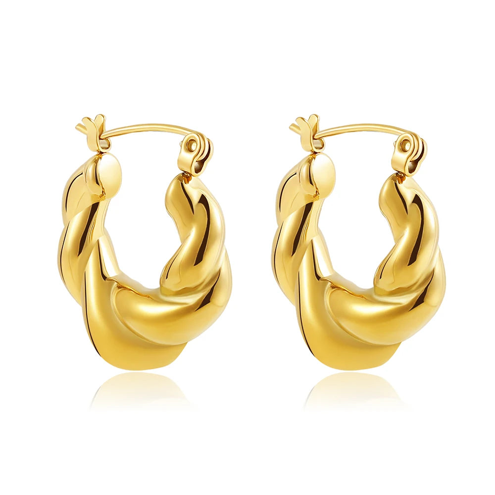 Fashion CZ Zircon Round Huggie Hoop Earrings