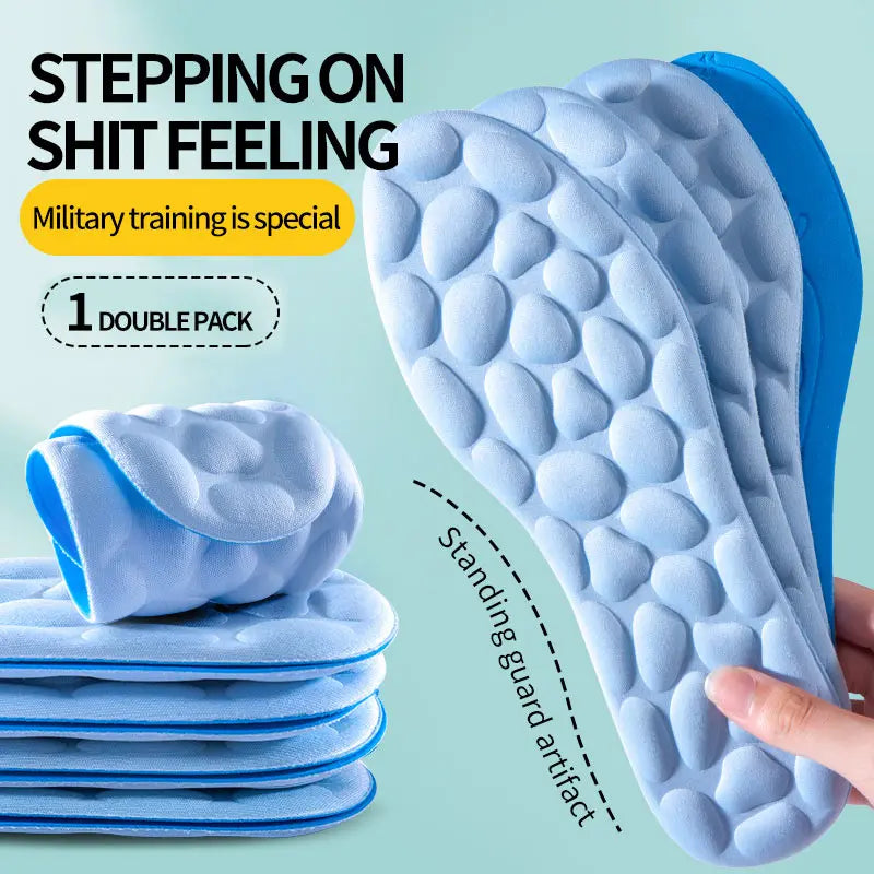 Soft Breathable Shock Absorption 4D Cloud Technology Sports Insoles