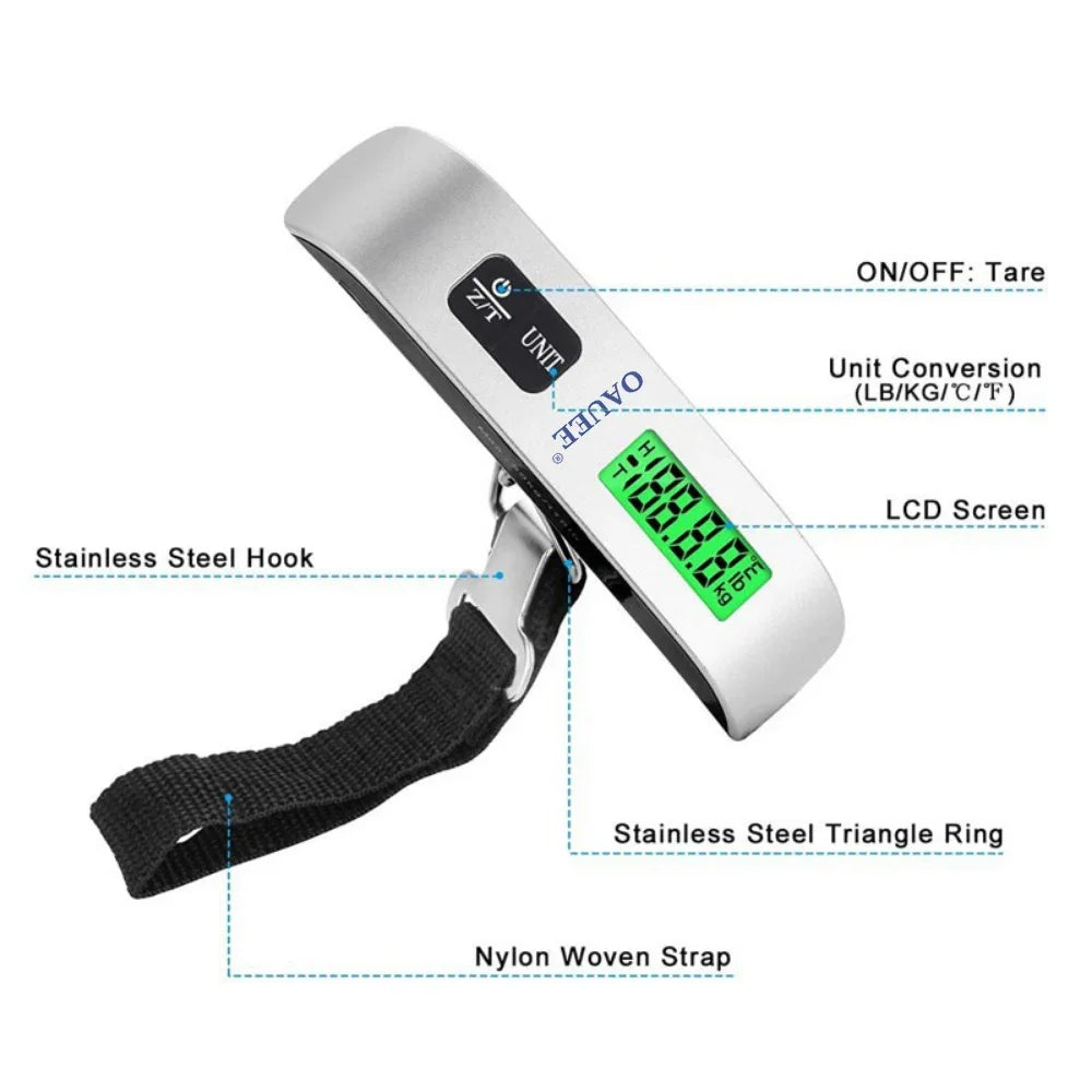 50kg/110lb Portable Digital Luggage Weight Scale