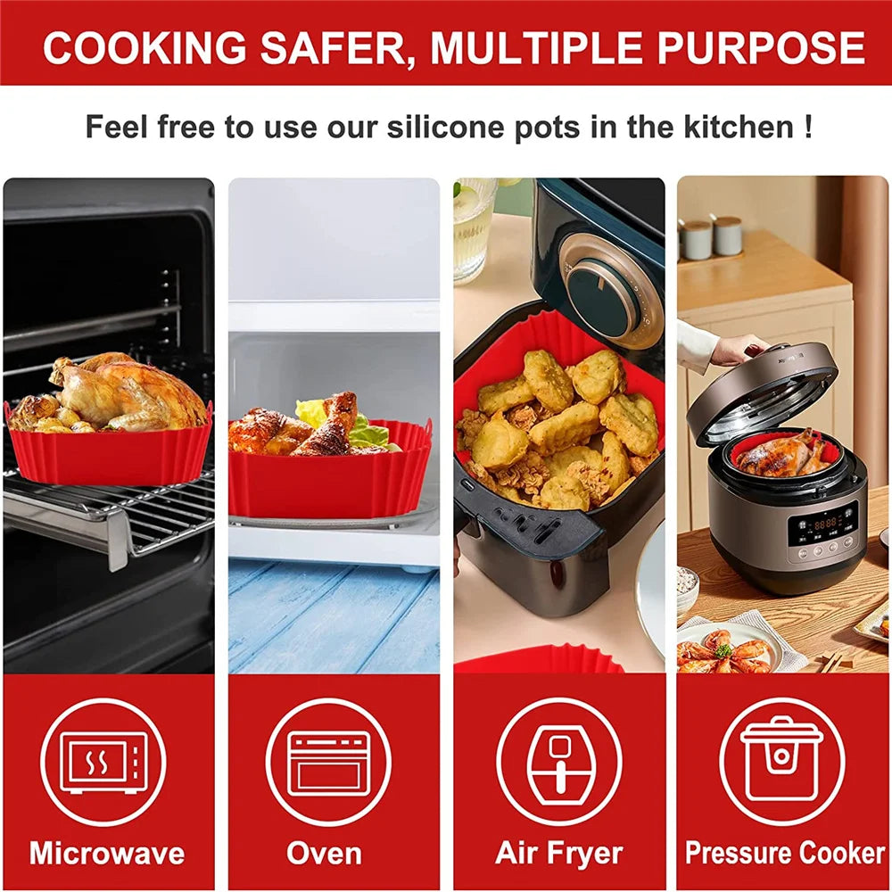 Silicone Air Fryers Oven Baking Tray