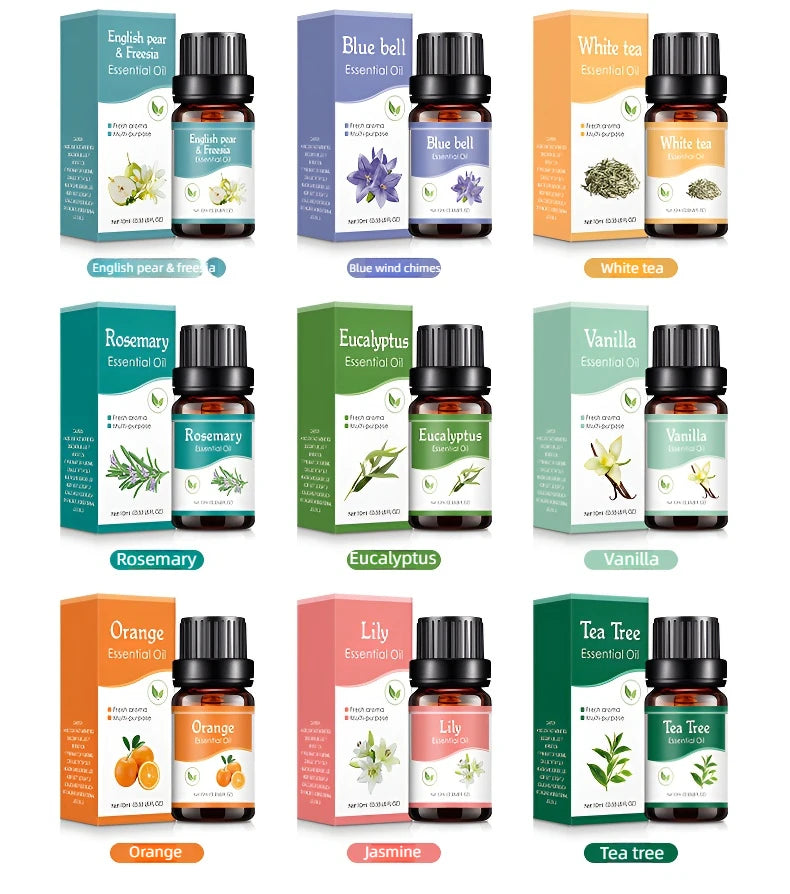 18 Flavors Essential Oils for Aroma Diffuser , Humidifier