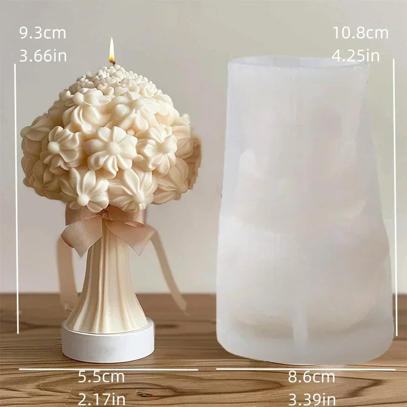 3D Blooming Lily flower candle