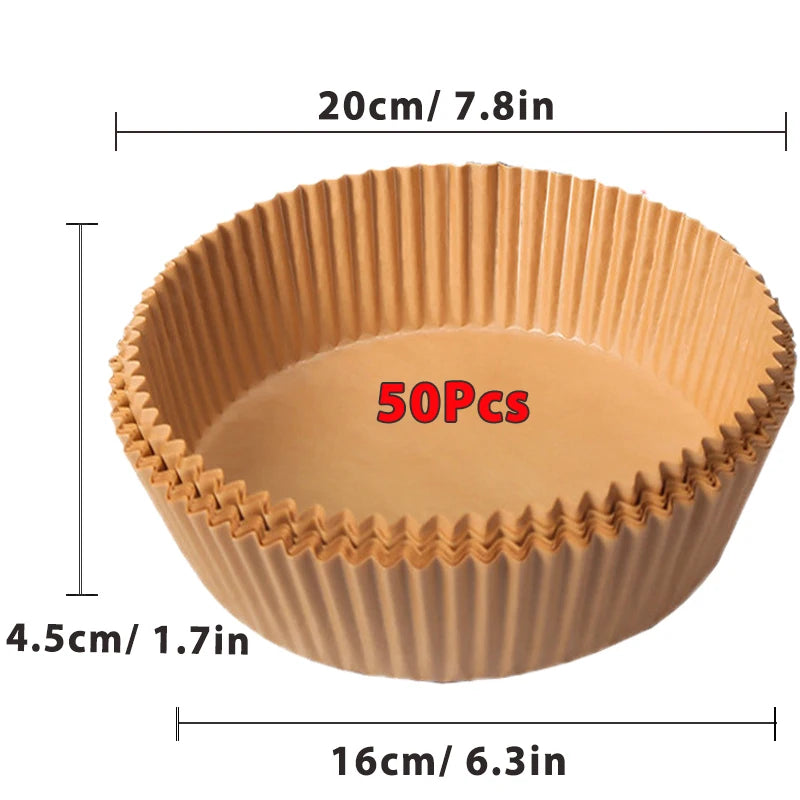 50/100Pcs Air Fryer Disposable Paper Non-Stick