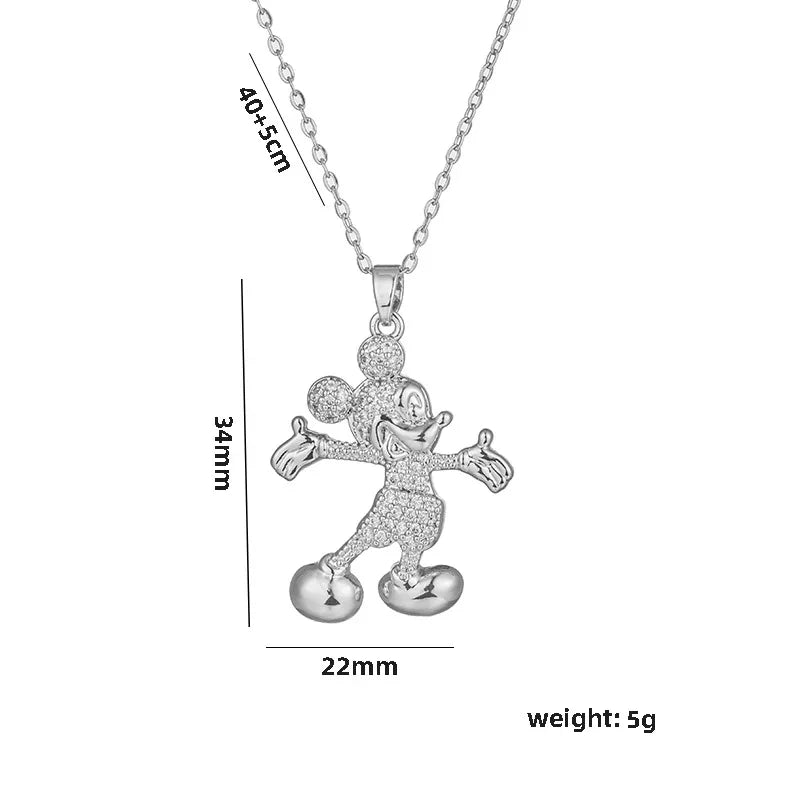 Cartoon Disney with Zircon Necklace