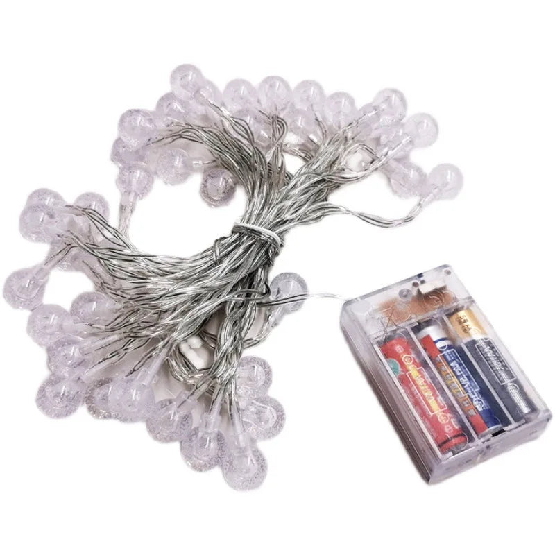 1.5-10m LED Crystal Ball Garland String Lights Indoor Decor