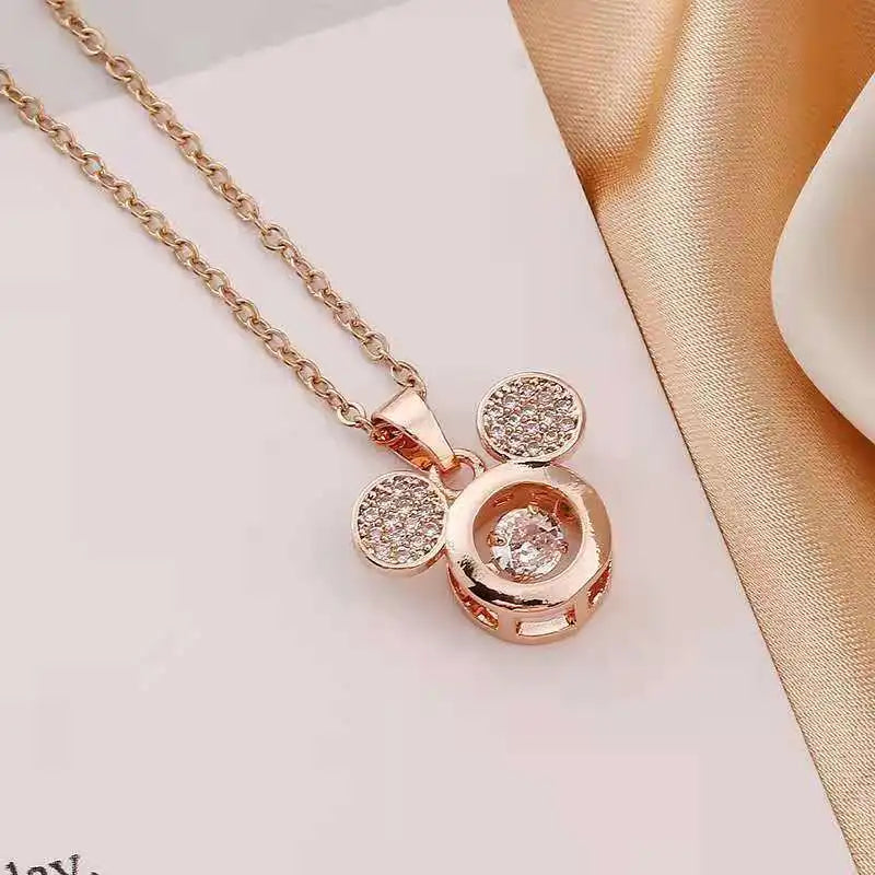 Cartoon Disney with Zircon Necklace