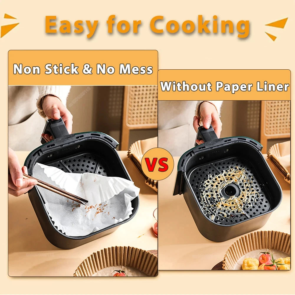 50/100Pcs Air Fryer Disposable Paper Non-Stick