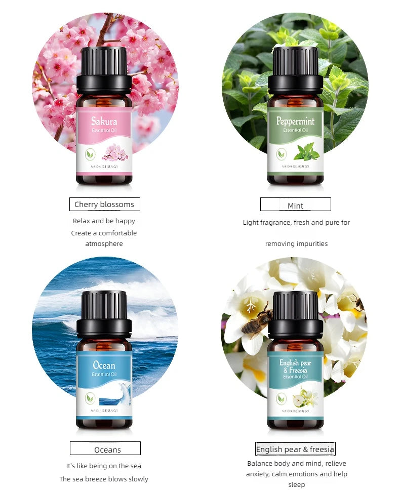 18 Flavors Essential Oils for Aroma Diffuser , Humidifier