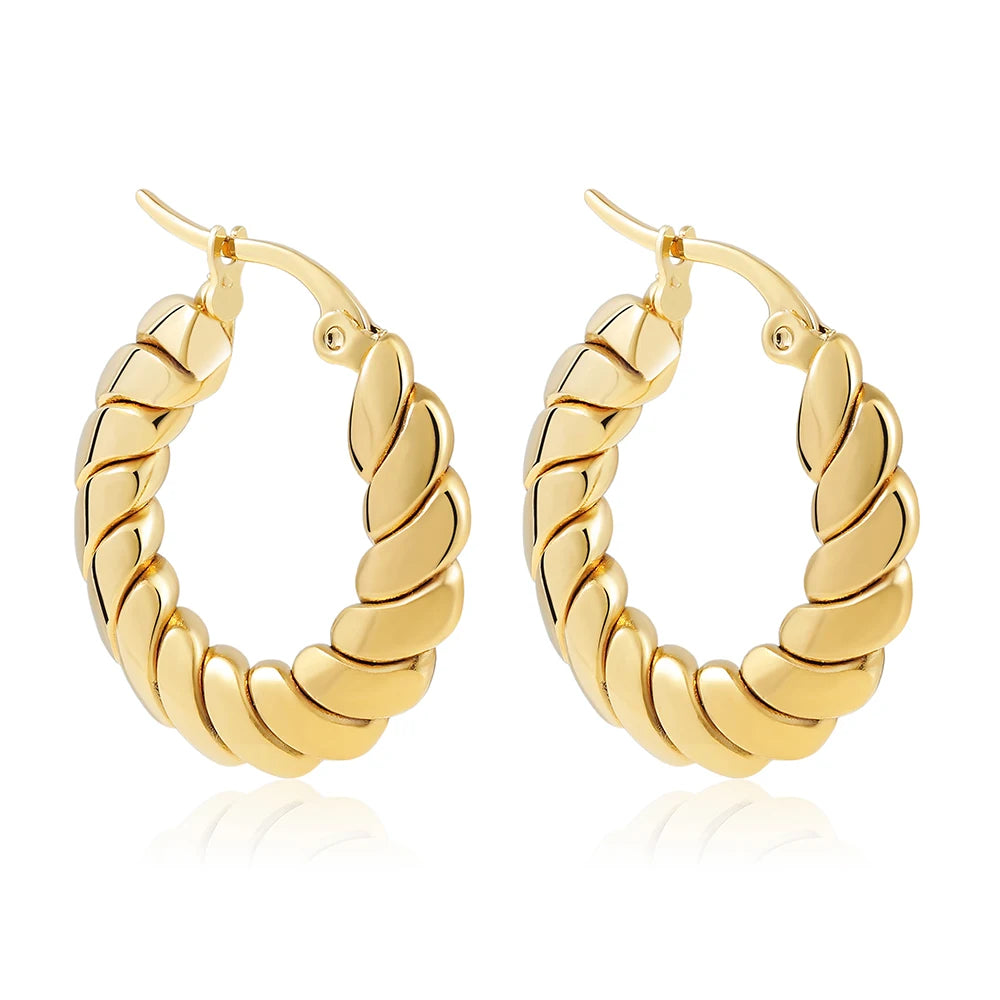 Fashion CZ Zircon Round Huggie Hoop Earrings